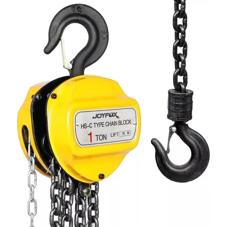Talha Manual Joyfox 1 Tonelada Corrente 10m Freio Duplo Amarelo