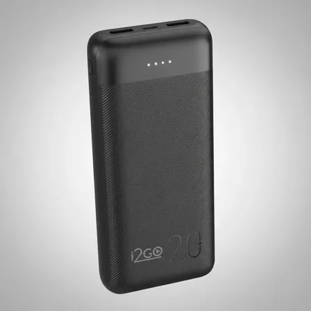 Carregador Portátil Power Bank i2GO 20.000 mah 12W Smart Charge Preto