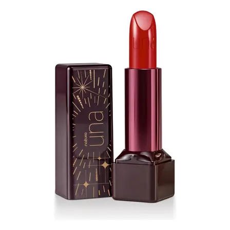Batom Vermelho 02-natura Una Brilhante Longa Duração Fps25 3,8g