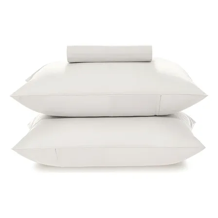 Jogo De Cama Queen 3 Peças 160 Fios 100% Algodão Branco Karsten Liso