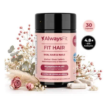 Fit Hair Suplemento Capilar Cabelo Controle De Queda Sabor Sem Sabor