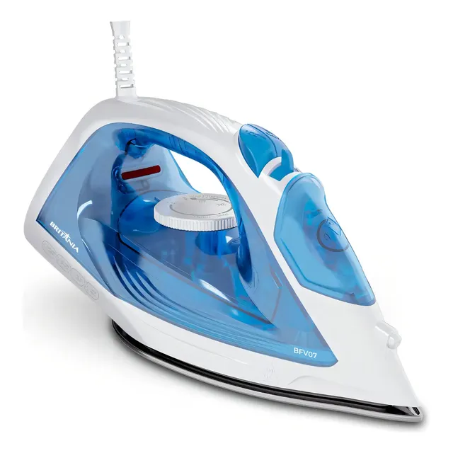 Ferro De Passar A Vapor Britânia Base Antiaderente Bfv07 Cor Azul 220v
