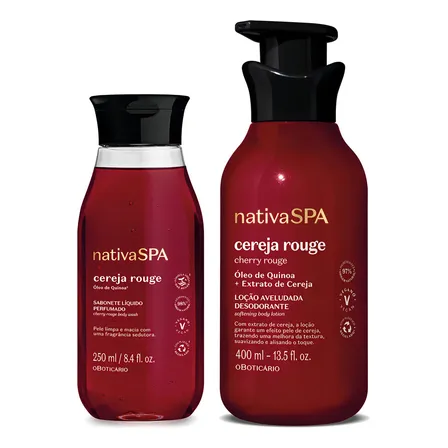 Combo Nativa Spa Cereja Rouge: Loção Corporal 400ml + Sabone