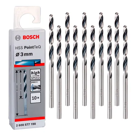 Jogo De Brocas Hss Pointteq 3.0mm 10 Peças Bosch