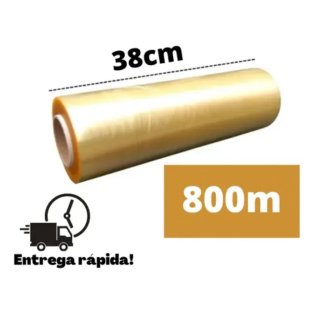 Rolo Bobina Plastico Papel Filme Pvc Esticavel 38x800 TEICHAIR