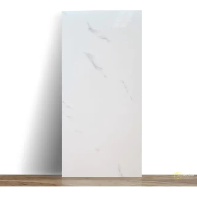 Kit 10 Placas Adesivas Mármore Parede 3d Porcelanato Lavável Cor Branco