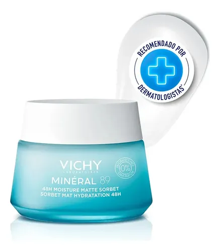 Gel Facial Hidratante Matte Para Peles Oleosas, Minéral 89 Sorbet Vichy, 50ml Todo Tipo De Pele Dia/noite
