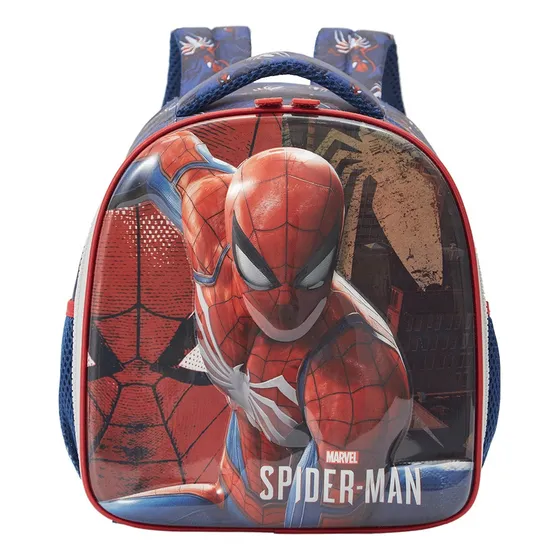 Mochila Lancheira Escolar Spider Man Azul Estampado