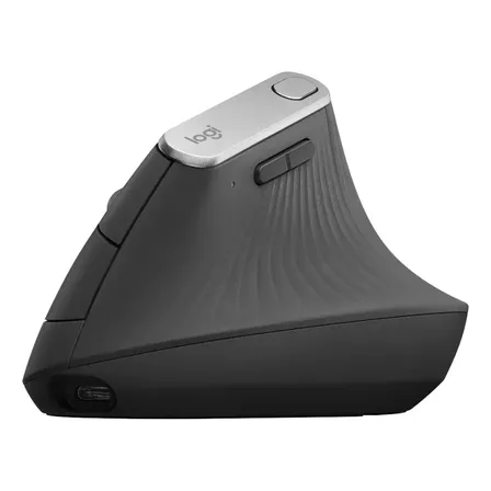 Mouse Sem Fio Logitech Mx Vertical Com Design Ergonômico Cinza