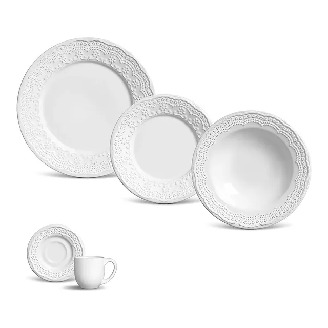 Aparelho De Jantar 20 Peças Madeleine Branco