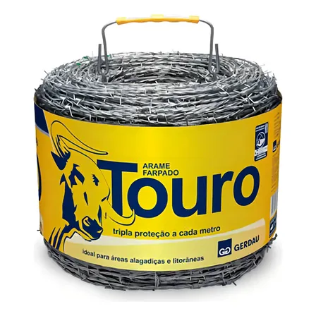 Arame Farpado Gerdau Touro 500m Galvanizado Triplo 1,6mm