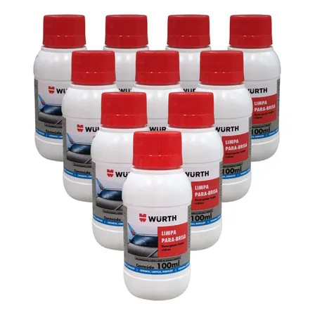 Kit 10 Unidades - Wurth Limpa Parabrisa 100ml