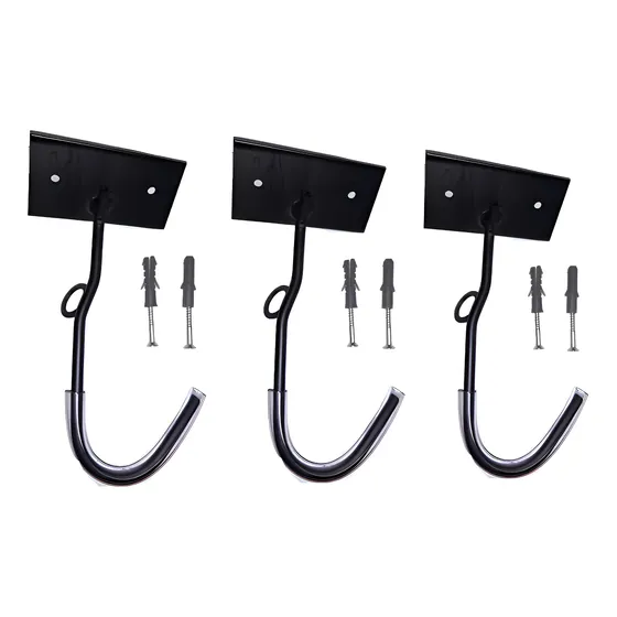 Gancho Suporte de Parede Vertical GTX Para Bike 3 Unidades Preto