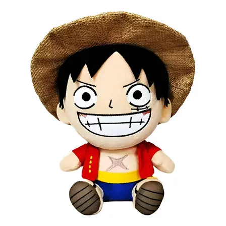 Pelúcia Luffy One Piece 20cm Bege Hipoalergênica