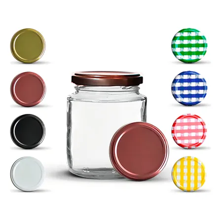 24 Potes Belém 240ml Com Tampa Metálica Ou Plástica Cor Rose Gold Glass Vetro