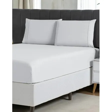 Jogo Lençol Casal 3pç 400 Fios Hipercal Conforto Macio Branco Liso