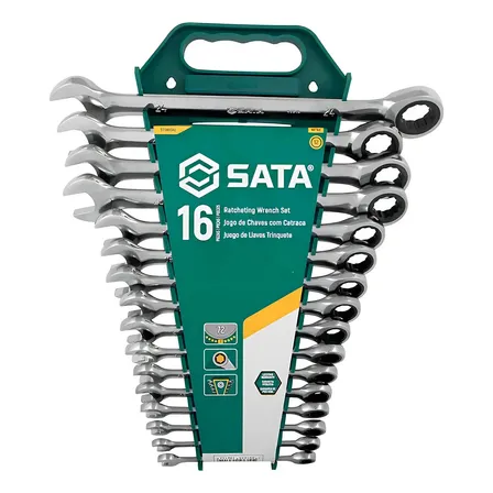 Jogo Chave Combinada Catraca 8-24mm 16 Peça Sata St08034l