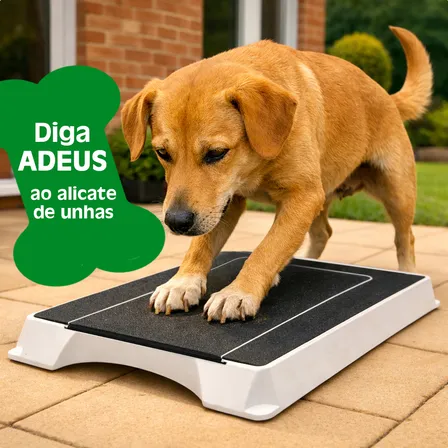 Petycure Pro - Lixador Interativo De Unha Para Cachorro Médio - Sem Alicate - Apara Unhas Brincando Branco Pequeno E Médio
