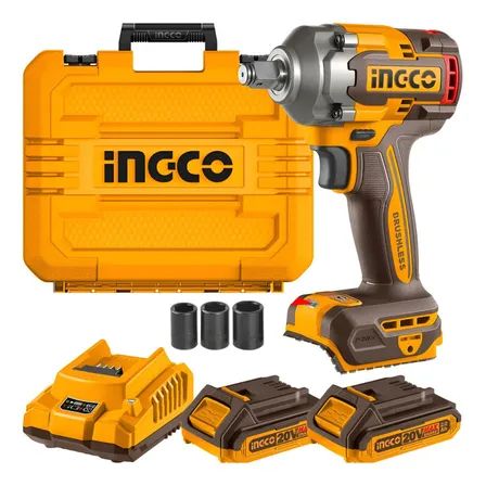 Chave De Impacto 1/2 Sem Fio Sextavado Ciwli2040-9 Ingco Amarelo 20v