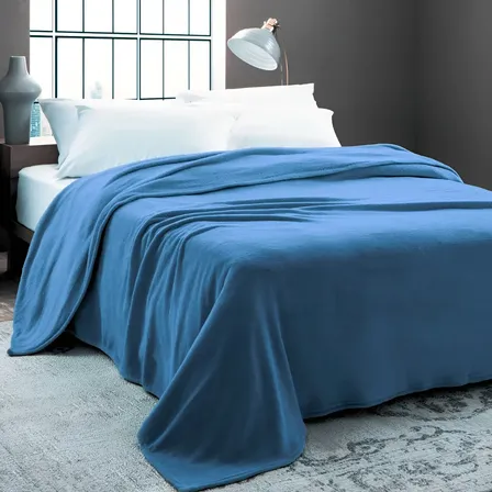 Camesa Cama Mesa & Banho Neo Velour Liso 1.9 Kg Azul