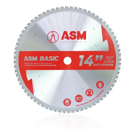 Disco de corte Asm Engenharia Basic 14" 35.5cm x 2.3mm cor vermelho