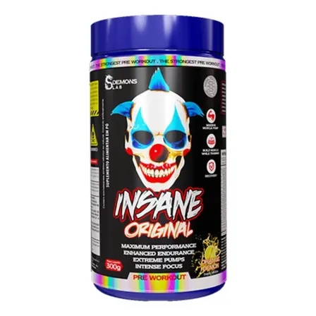 Pré Treino Demons Lab Insane Laranja 300g Nutricional Esportivo