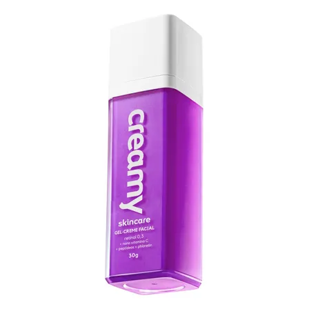 Creamy Skincare Gel-Creme Retinol 30g | Melhora Rugas Profundas, Uniformiza a Textura e o Tom da Pele, Normaliza a Espessura da Pele | Uso Noturno, Todos os Tipos de Pele