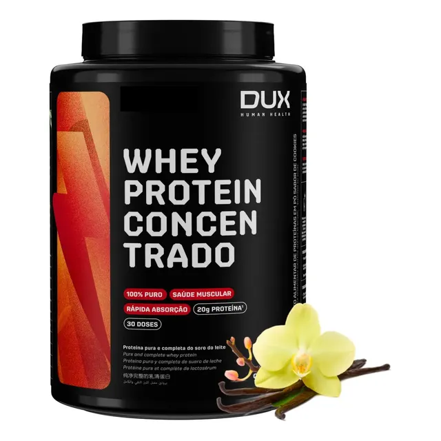 Dux Nutrition Whey Protein Concentrado Proteínas Whey Protein Concentrado - 450g Pó Baunilha