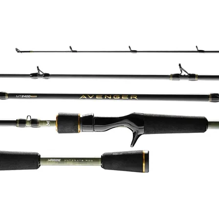 Vara Marine Sport Avenger Carretilha C581MF 5.8 Pés 17lb 1,73m Leve Cor Preto