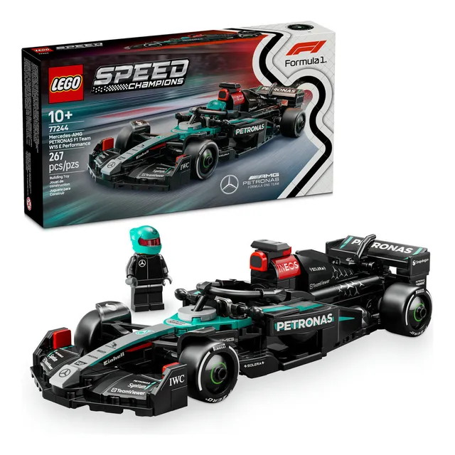 Lego Speed Champions Carro De Corrida Mercedes-amg F1 W15 77244; Carro De Fórmula 1 De Brinquedo Para Montar E Colecionar 267
