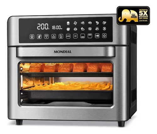 Fritadeira Air Fryer Forno Oven Digital 25l Mondial Afo-25l-bi Preto/inox 127v