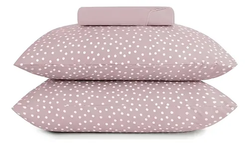 Jogo de Cama Casal 3 Peças Malha Fio Penteado Bits Rosa Altenburg