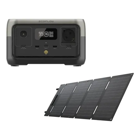 Kit Ecoflow Gerador River 2 600w 220v e Painel 45w