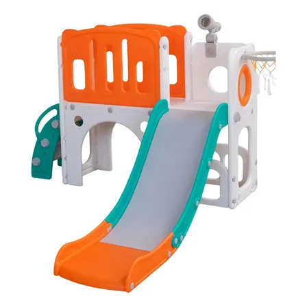 Playground Infantil Indoor Freso Baby Mini Mundo 5 em 1 Laranja/Verde