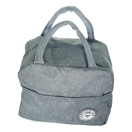 Bolsa Térmica Porta Marmita Lanche Bebidas Unissex Mamadeira Cor Cinza