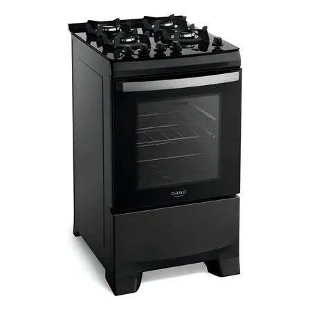 Fogão 4 Bocas Dako Supreme Glass Com Mesa Vidro Preto Bivolt Preto Bivolt 127/220v