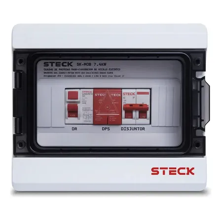 Quadro Protetor Carregador Veicular 7,5kw 220v Steck