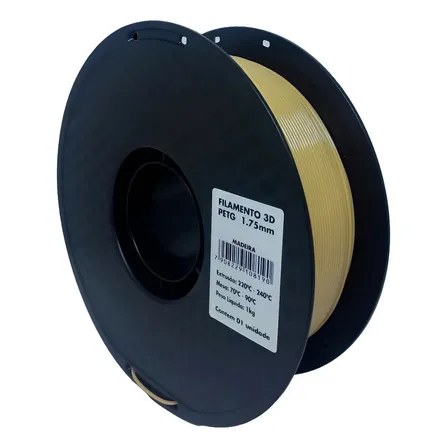 Filamento PET-G 1,75mm Cor Madeira 1kg para Impressora 3D Masterprint