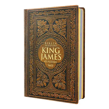 Bíblia Sagrada King James De Estudo - Vintage - Kja 1611 - Capa Dura - 31x21cm