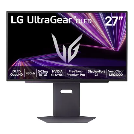 Monitor Gamer LG Ultragear - Tela Oled 27 , Qhd, Hdr400, 480 Hz, 0.03ms (gtg), Nvidia G-sync, Amd Freesync Premium 27gx790a-b Preto 127/220v