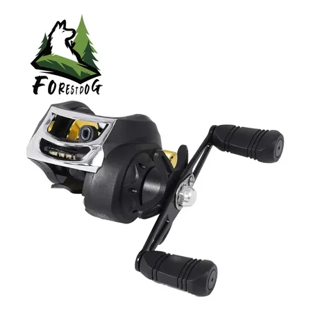 Carretilha Forestdog 17 Rolamentos 7.2:1 8kg Arrasto Preto-Ouro