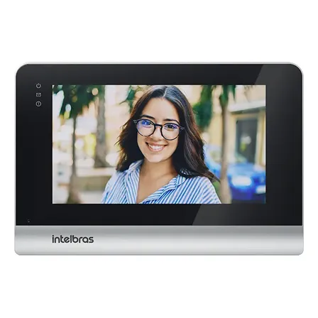Modulo Interno Video Porteiro Ip Mvw 7000 Mi Intelbras Cor Preto 12v