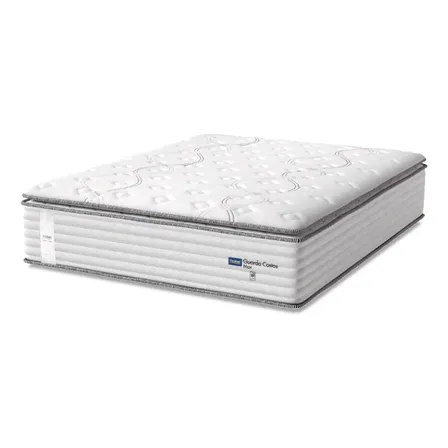 Colchão Casal Queen Molas Guarda Costas Max Com Pillow Cor Cinza/bran