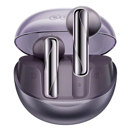 Fone Bluetooth Qcy T32 Ailybuds Clear Enc E Bluetooth 5.3 Cor Violeta