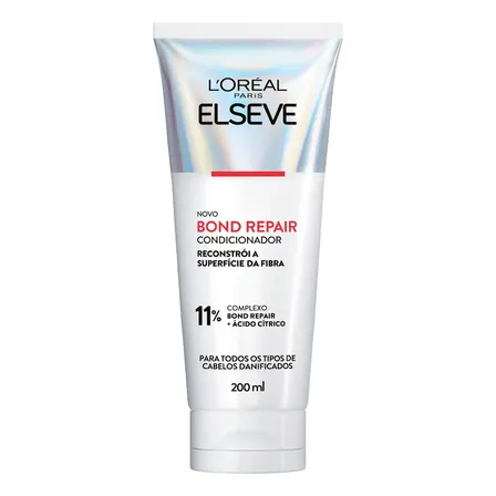 Condicionador Elseve Bond Repair Para Cabelos Danificados Com Ácido Cítrico 200 Ml