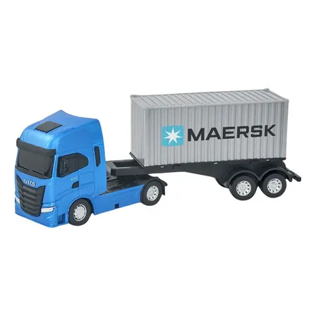 Caminhão Miniatura Iveco S-Way de Plástico Maersk 1:30
