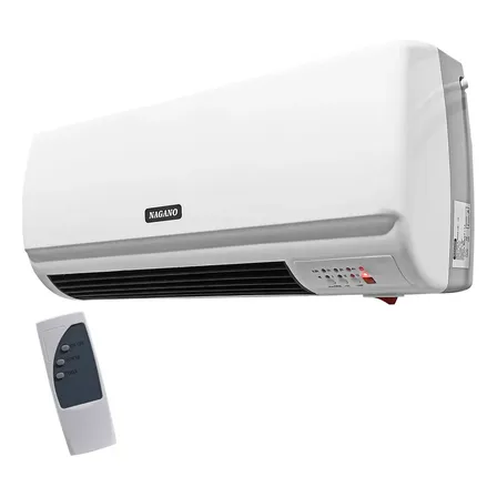 Aquecedor De Parede Elétrico 2 Em 1 2000w Com Timer Cor Branco 220v