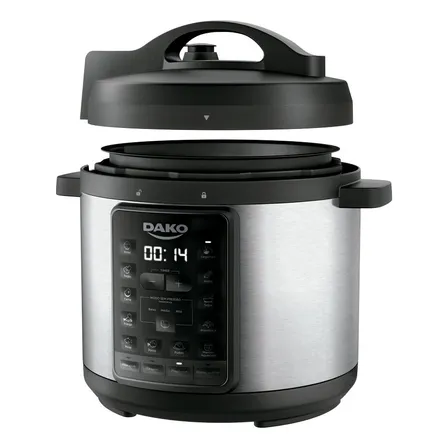 Panela De Pressão Elétrica Dako 1000w 6l Multifunções Preta Cor Preto Frequência 60 Hz