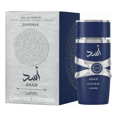 Perfume Lattafa Asad Zanzibar Limited 100ml árabe masculino genuino