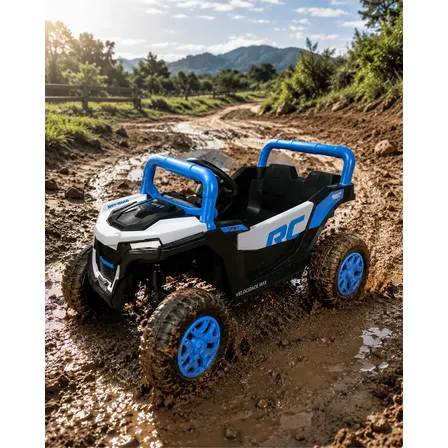 Quadriciclo Elétrico Infantil Bribri Wild Racer Azul 12V Controle Remoto